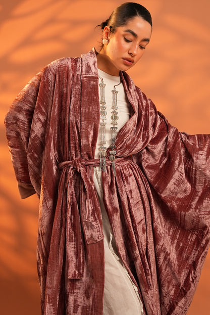 Lune Noir Kaftan In Pink