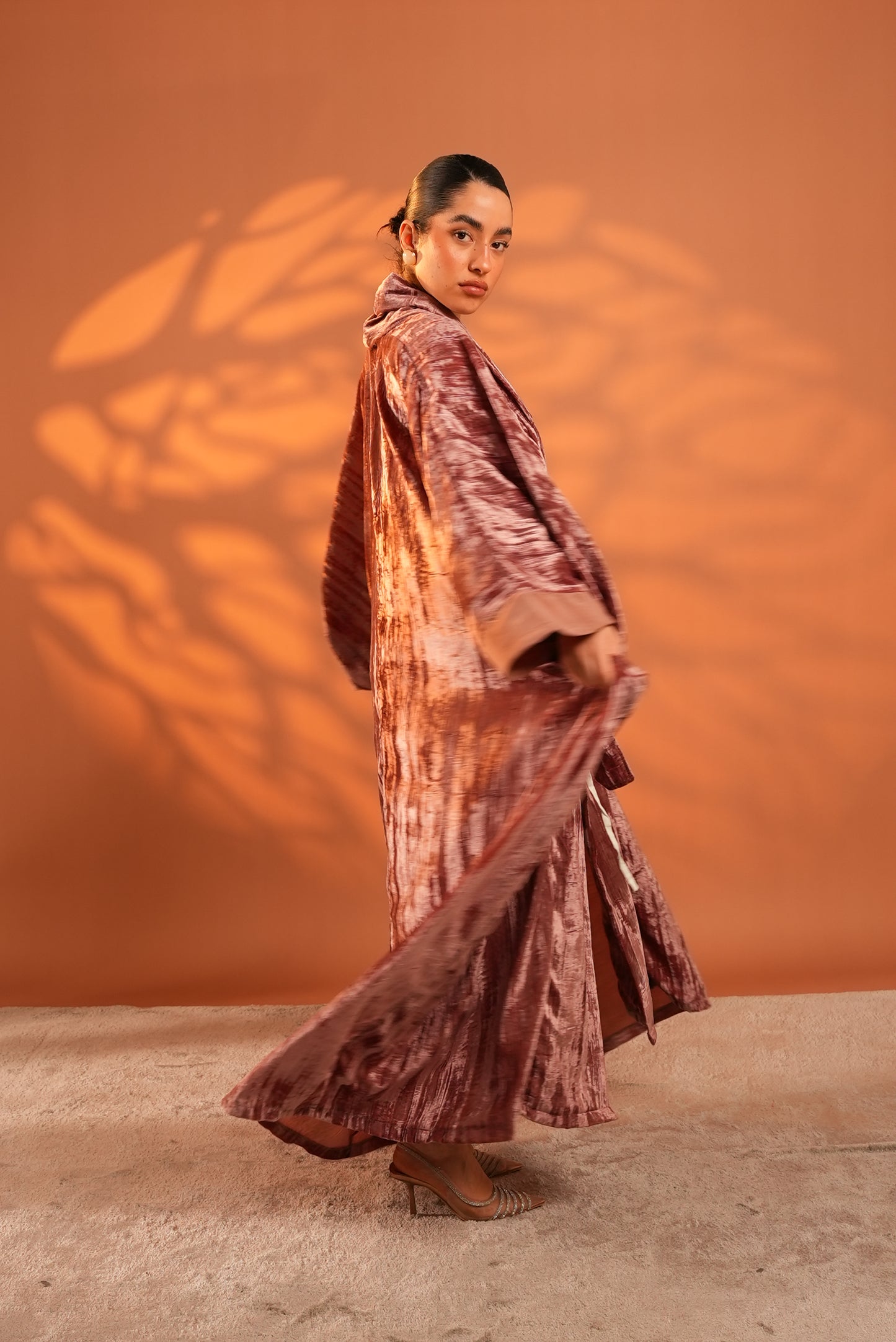 Lune Noir Kaftan In Pink