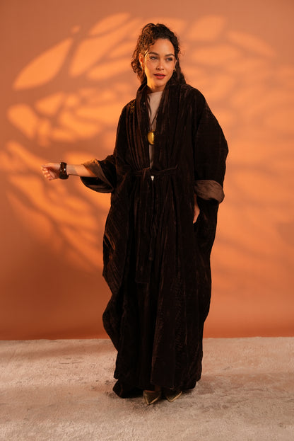 Lune Noir Kaftan In Dark Brown