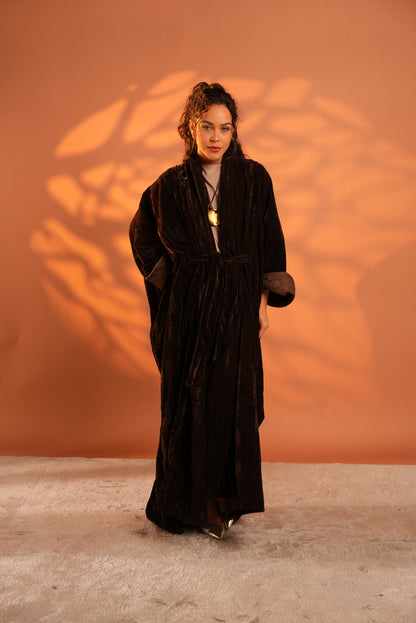 Lune Noir Kaftan In Dark Brown