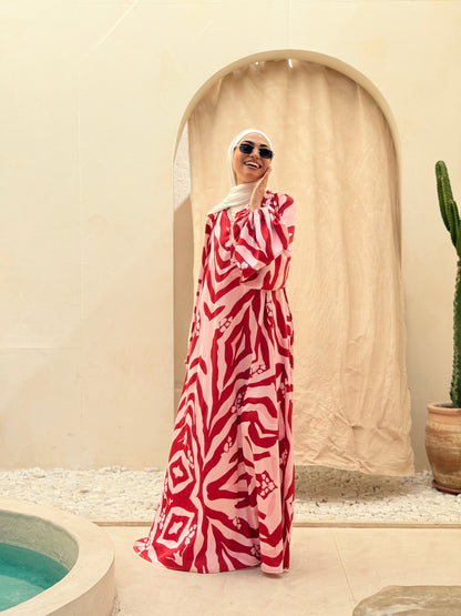 Wild At Heart Dress Red/Pink