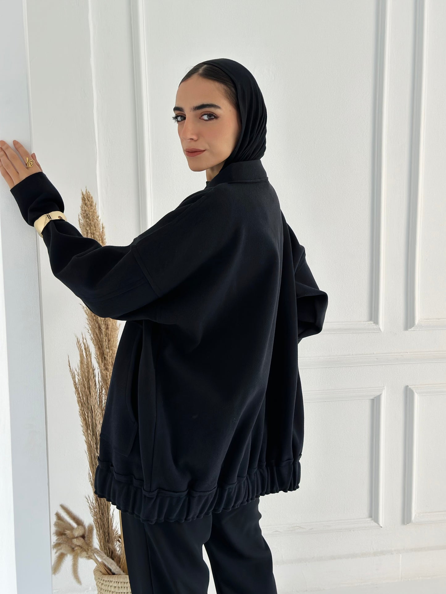 casual Wool Jacket In Black