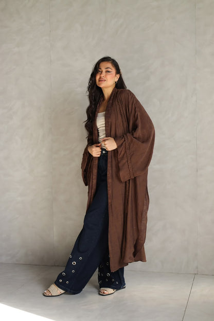 Halo Braids kimono chocolate