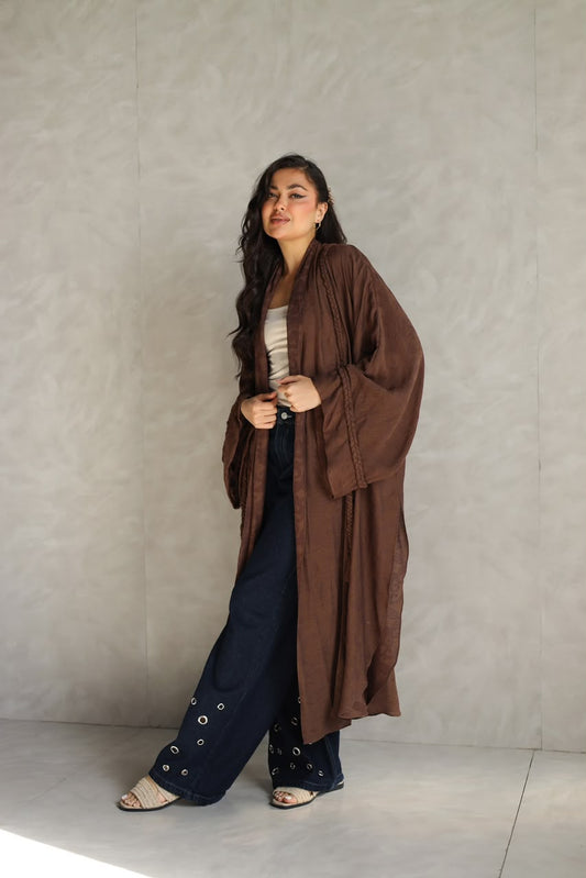 Halo Braids kimono chocolate