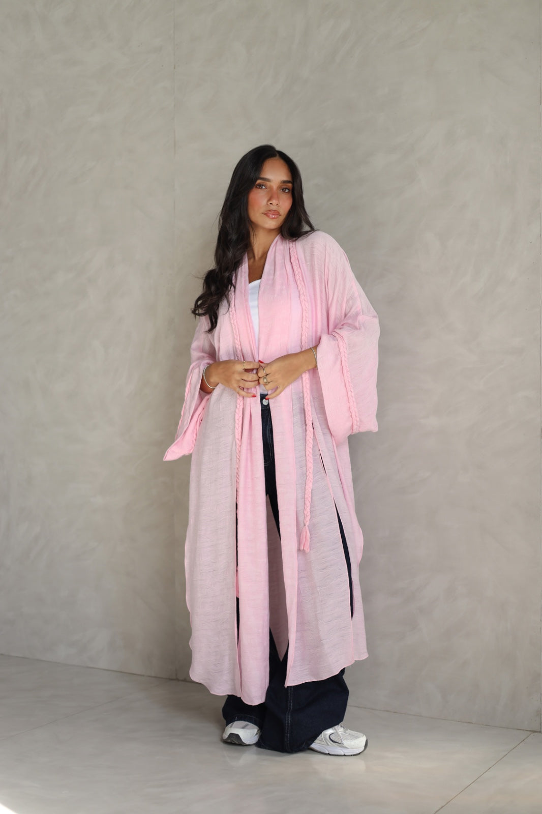 Halo Braids kimono candy pink