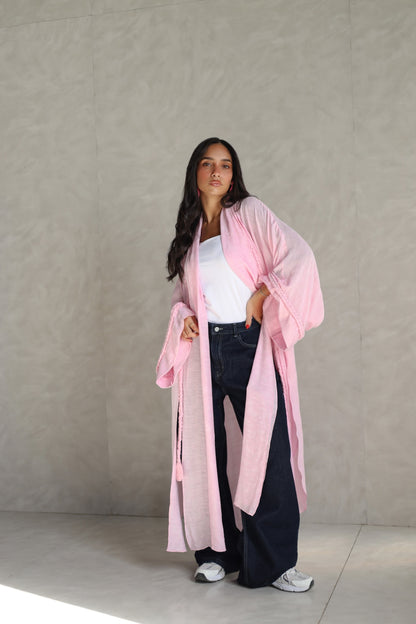 Halo Braids kimono candy pink