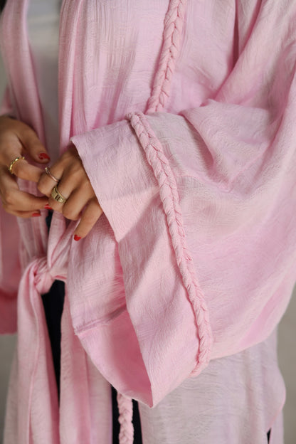 Halo Braids kimono candy pink