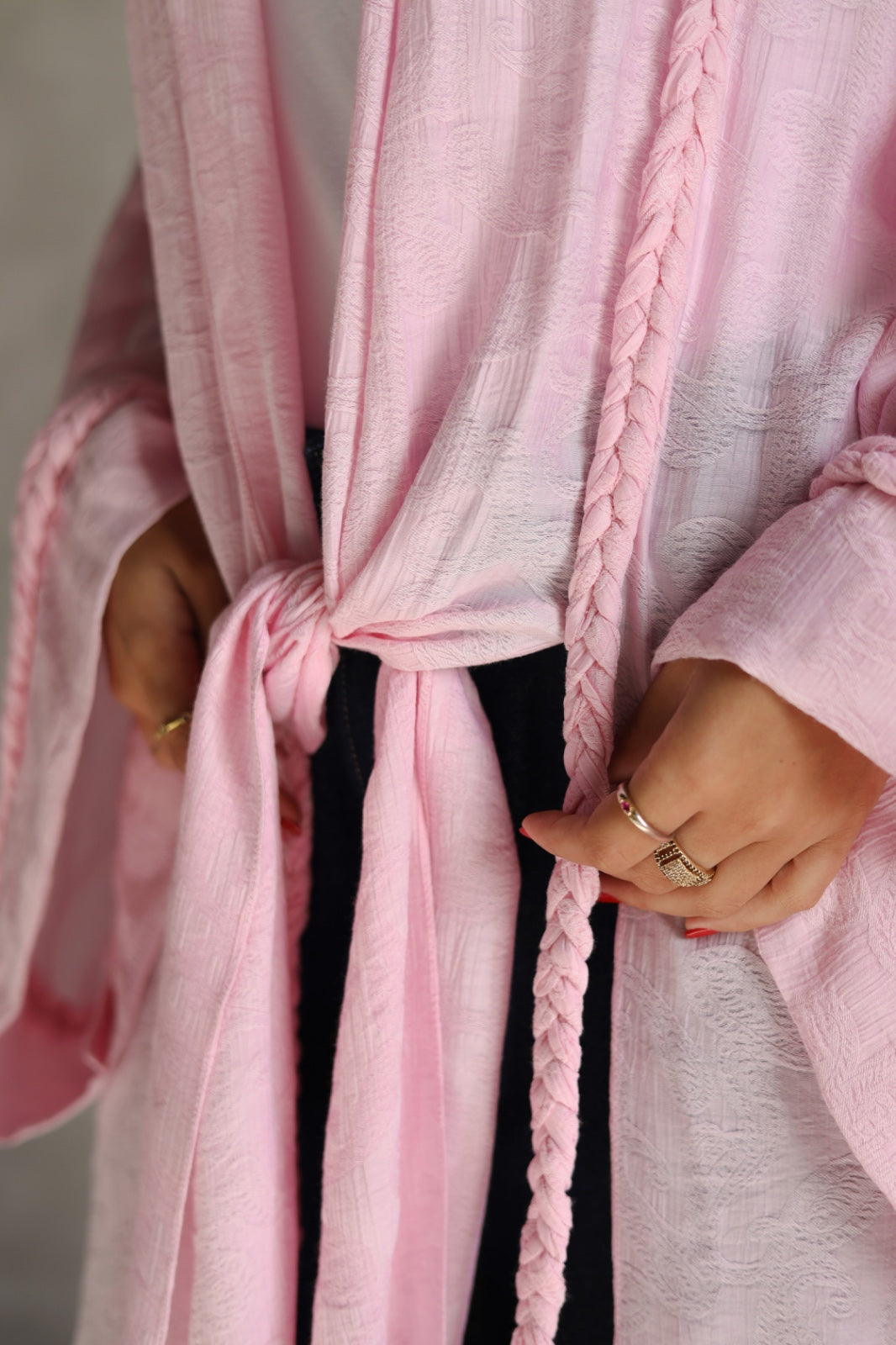 Halo Braids kimono candy pink