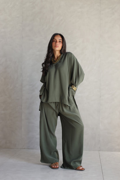 Everyday flow set  deep forest green