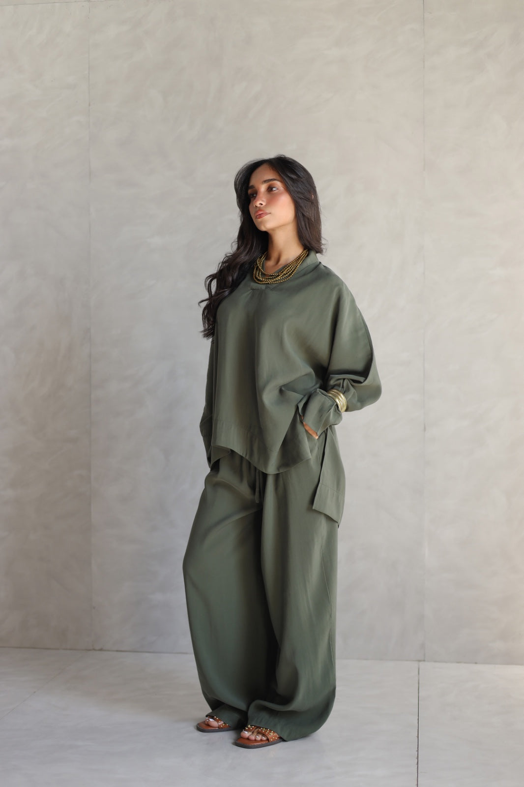 Everyday flow set  deep forest green