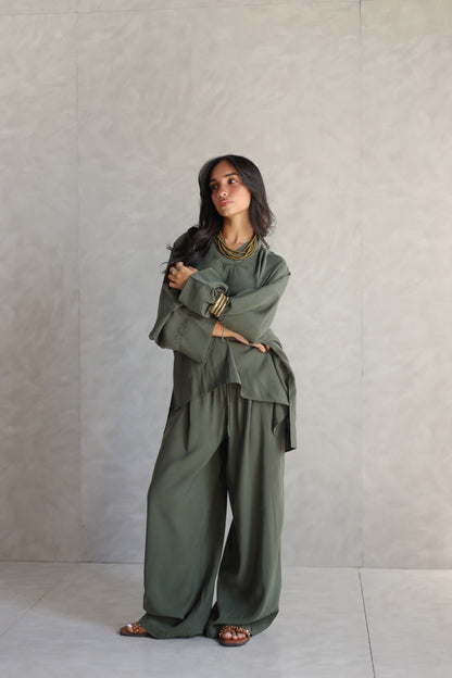 Everyday flow set  deep forest green