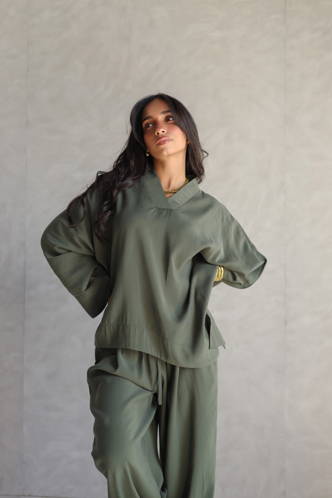 Everyday flow set  deep forest green