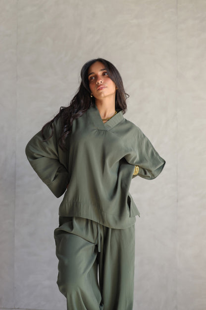 Everyday flow set  deep forest green