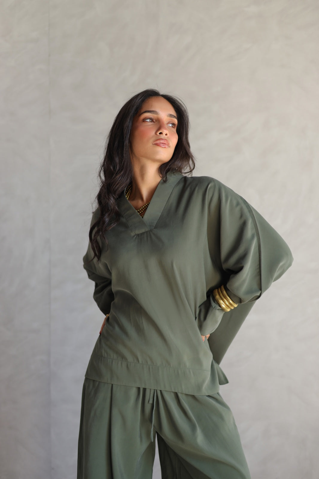 Everyday flow set  deep forest green
