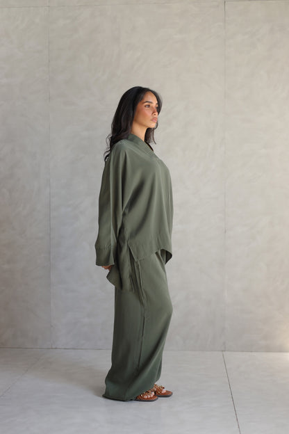 Everyday flow set  deep forest green