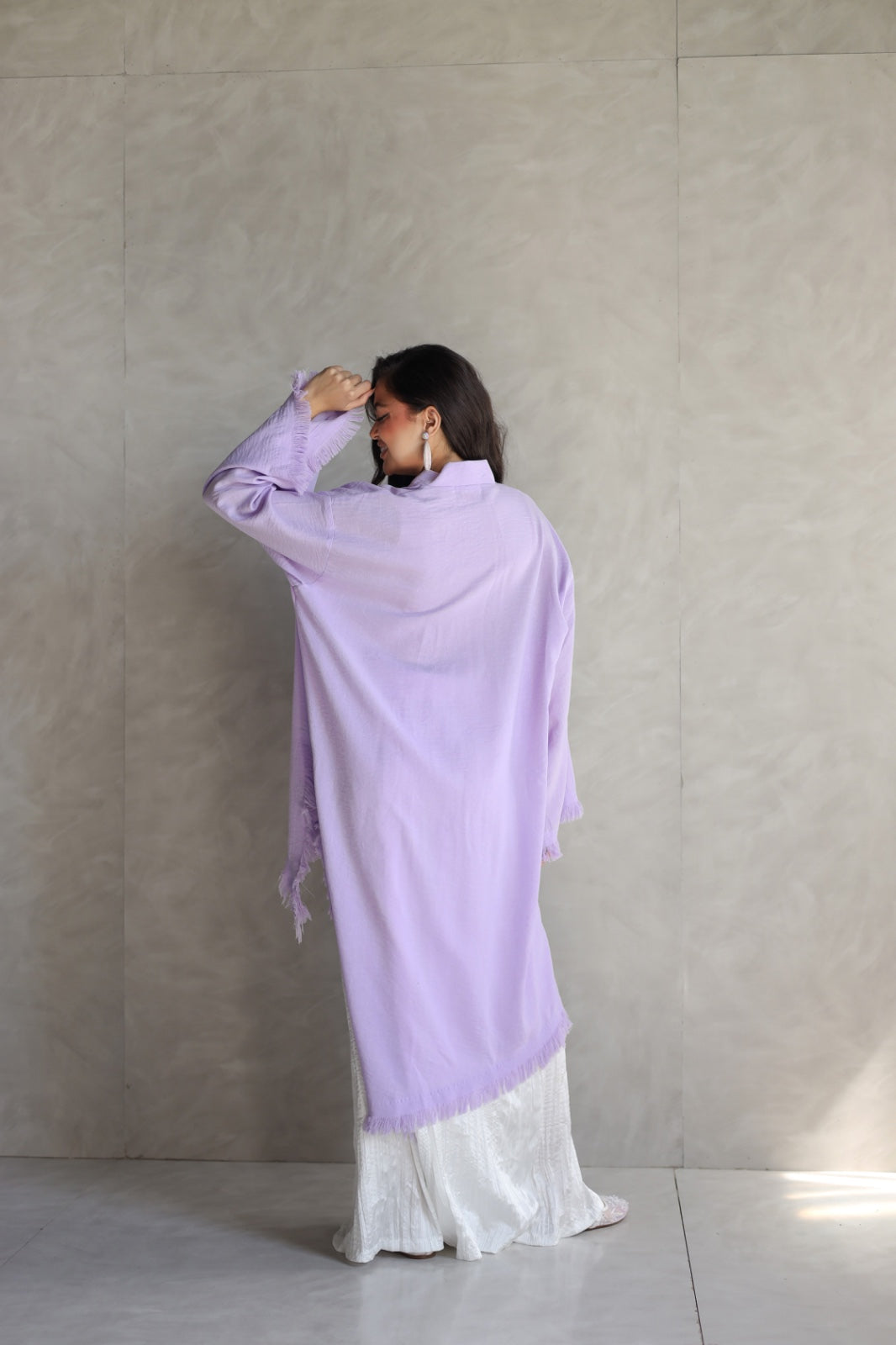 Solea fringe top lilac