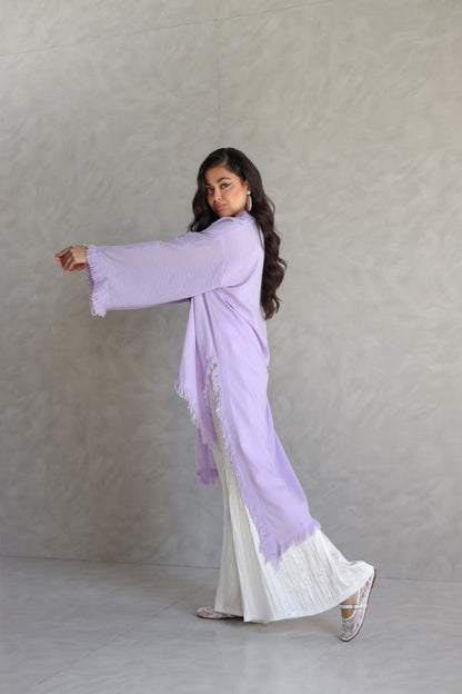 Solea fringe top lilac