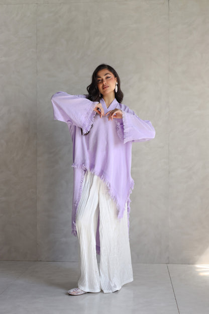 Solea fringe top lilac