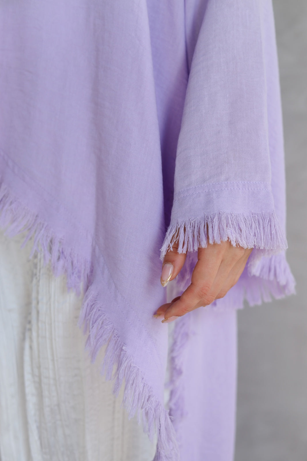 Solea fringe top lilac