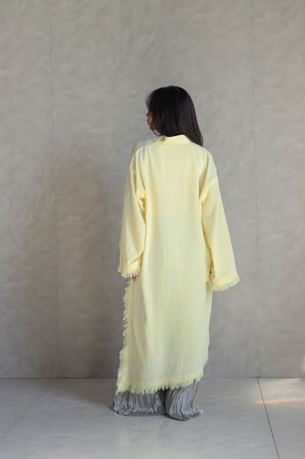 Solea fringe top butter yellow