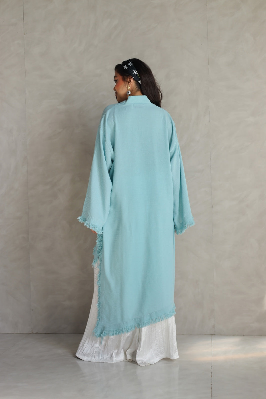 Solea fringe top soft aqua