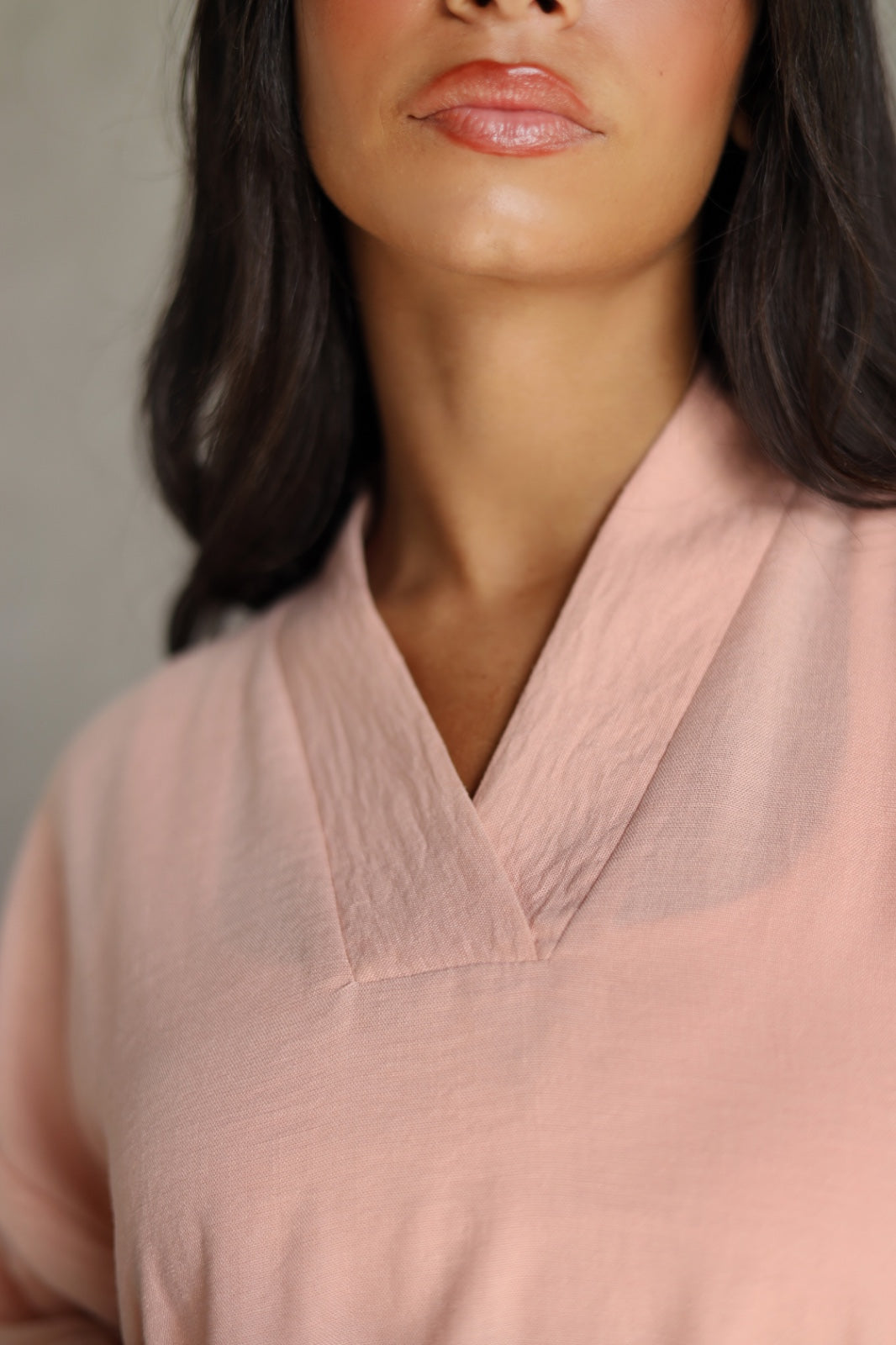 Solea fringe top peach fuzz