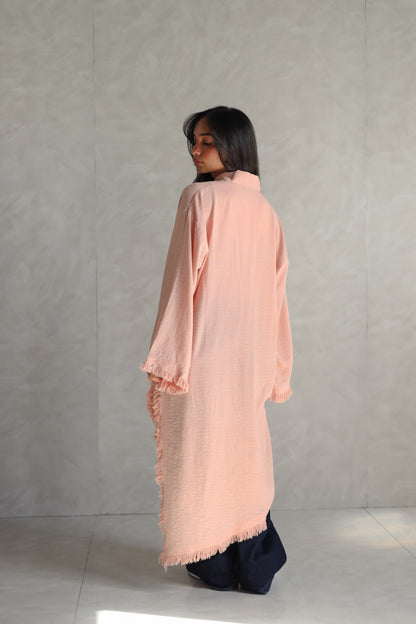 Solea fringe top peach fuzz