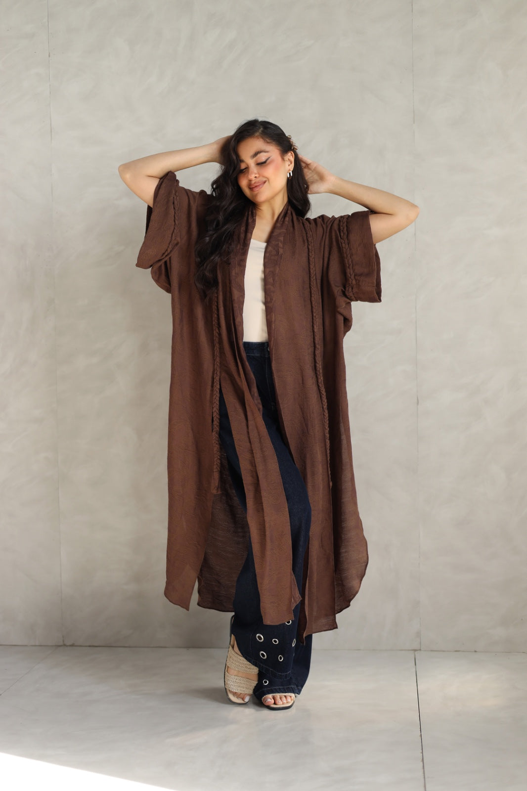 Halo Braids kimono chocolate