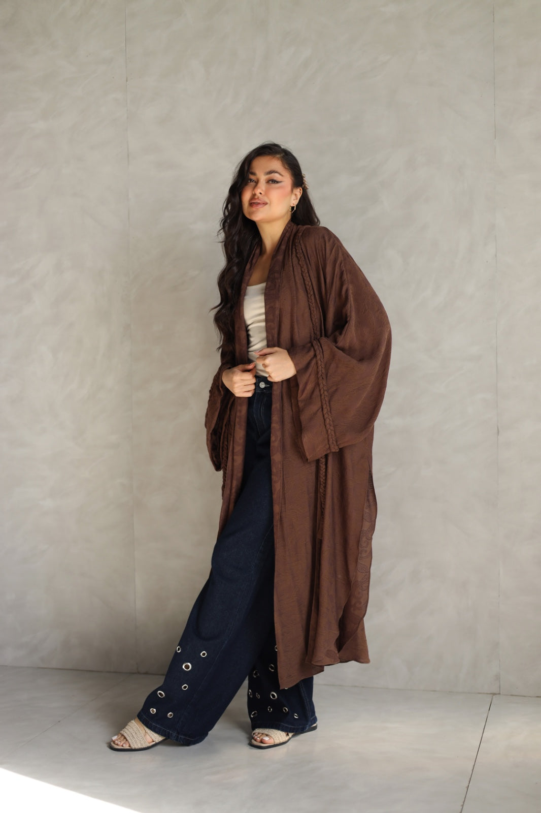 Halo Braids kimono chocolate
