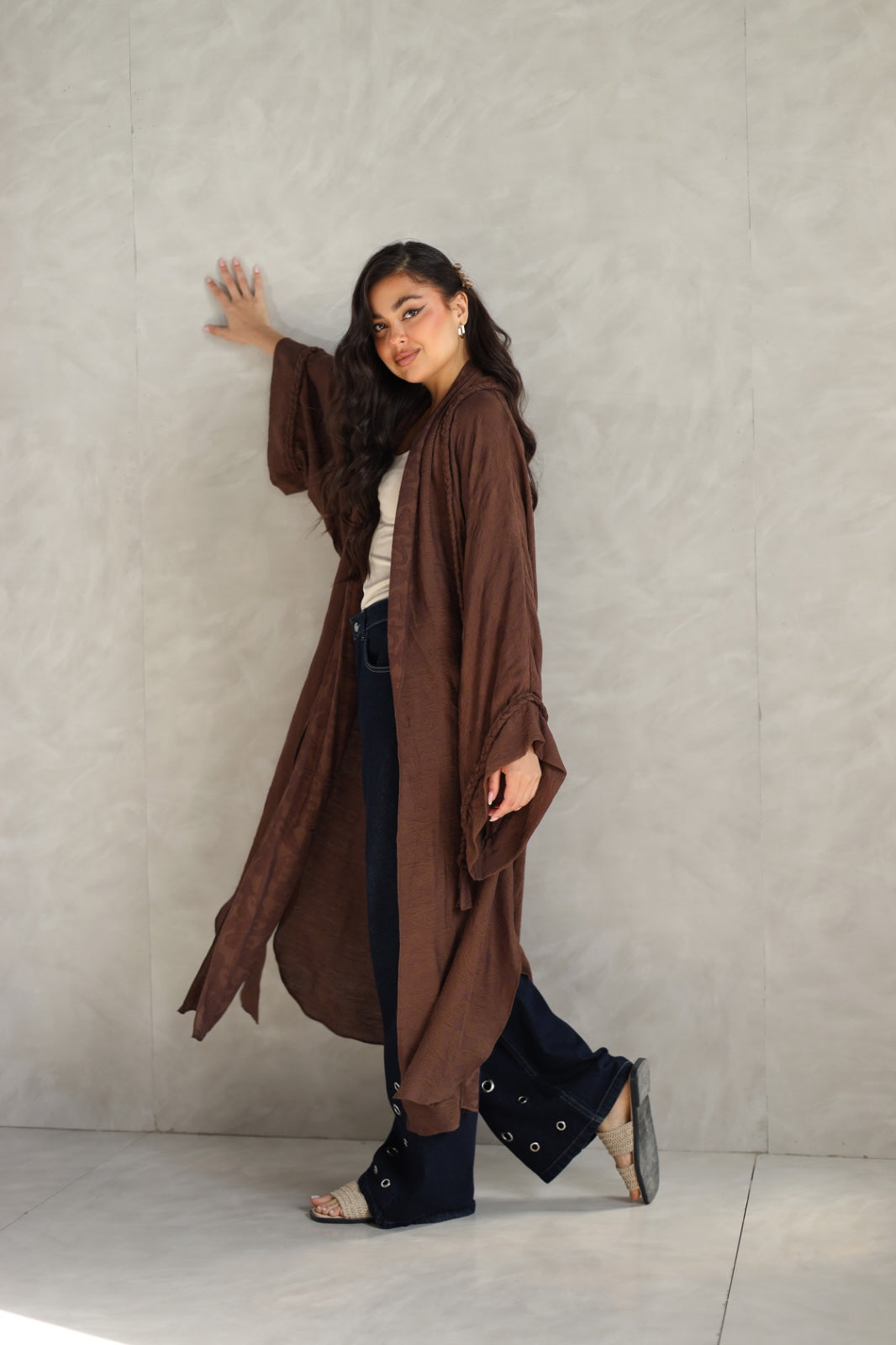 Halo Braids kimono chocolate
