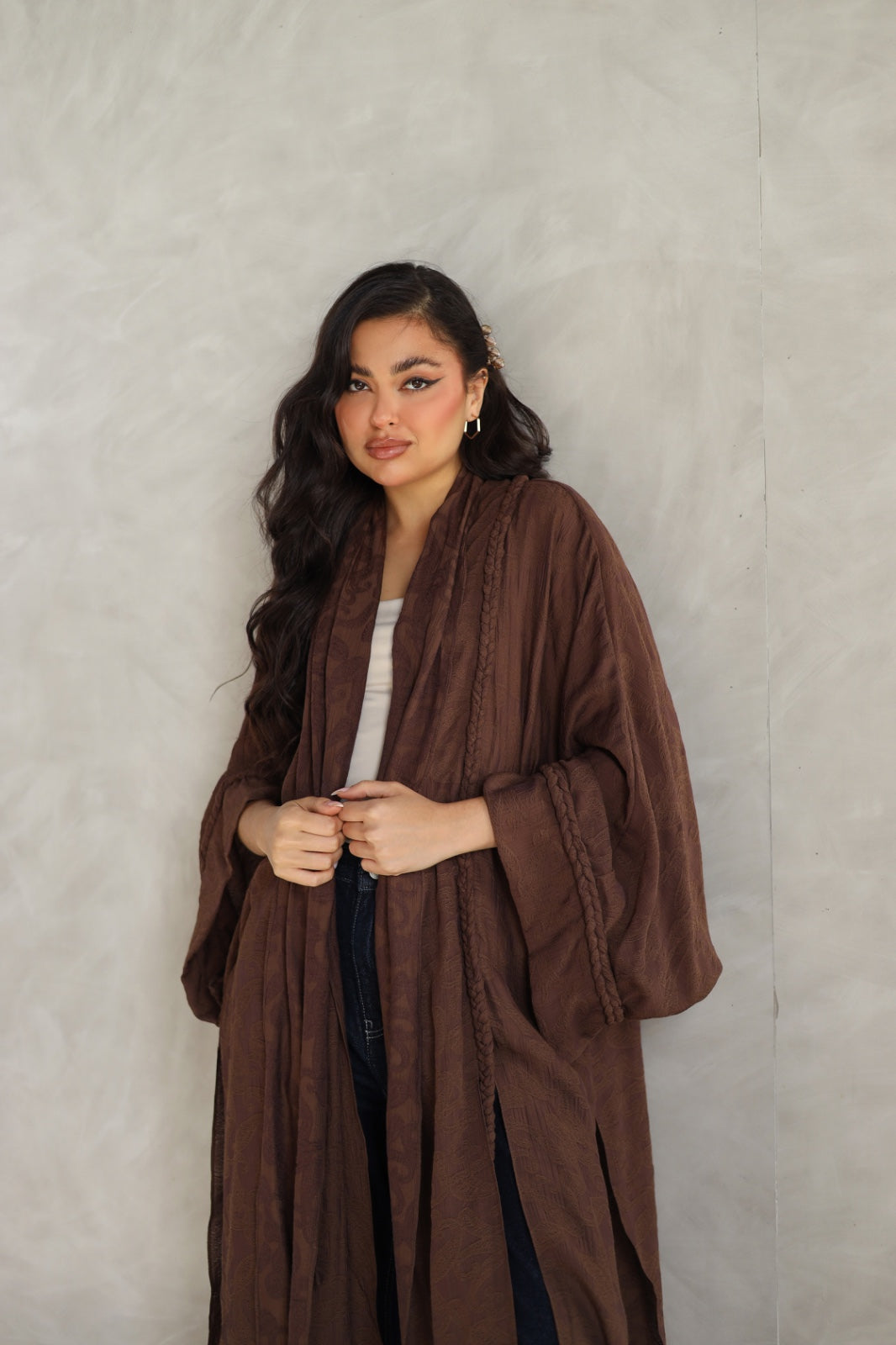 Halo Braids kimono chocolate