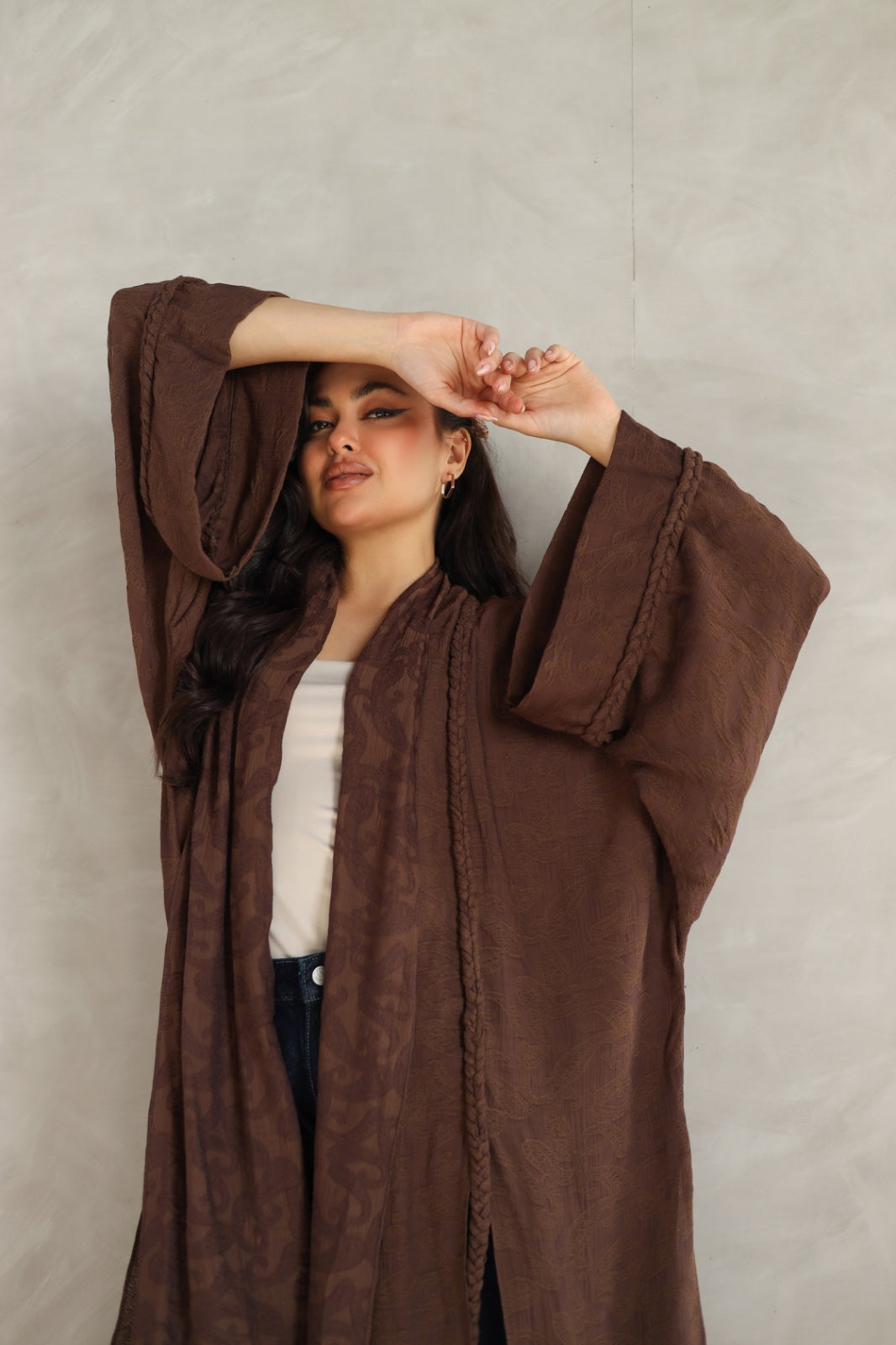 Halo Braids kimono chocolate