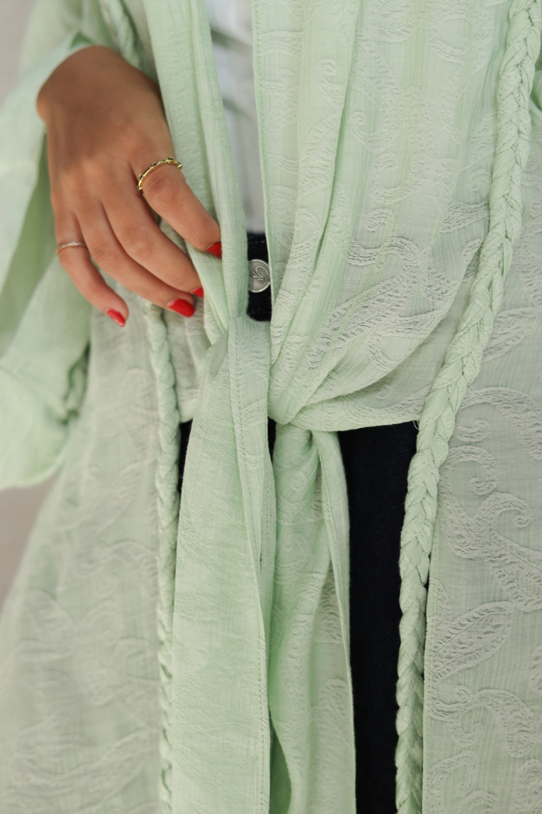 Halo Braids kimono jelly mint
