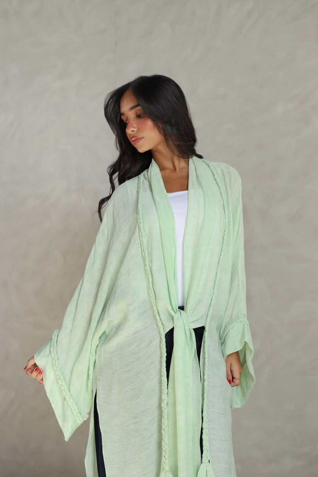 Halo Braids kimono jelly mint