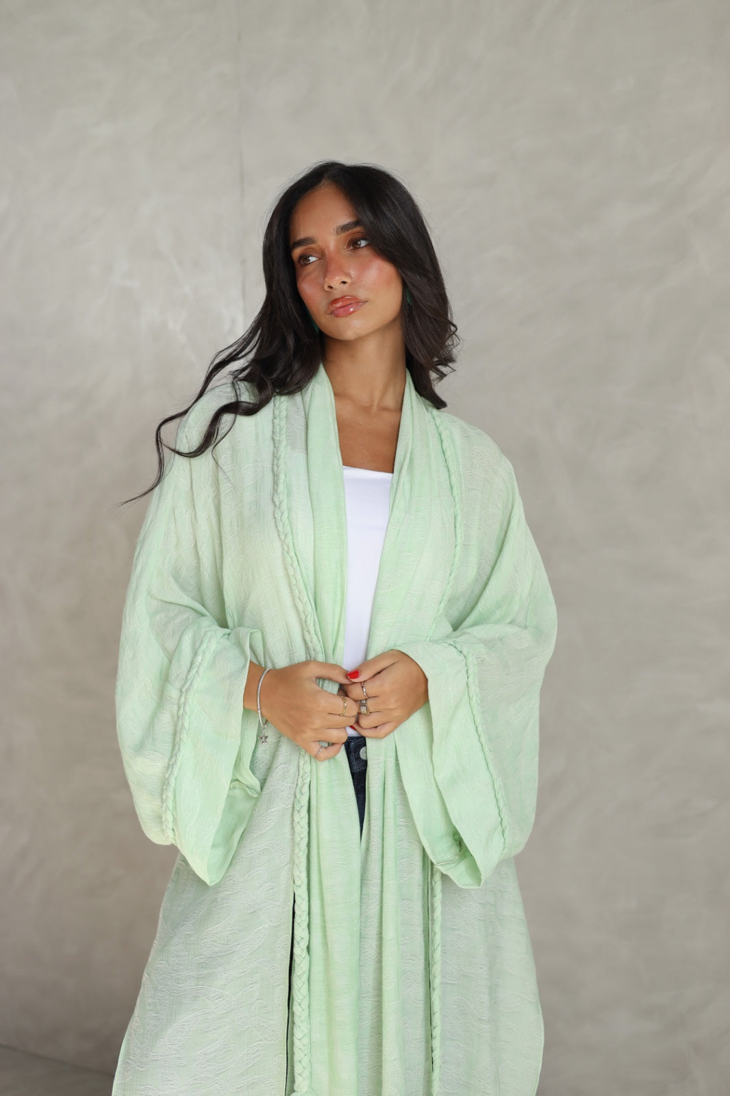 Halo Braids kimono jelly mint