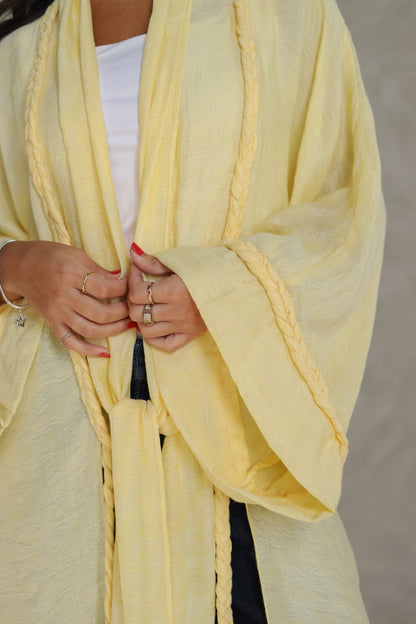 Halo Braids kimono butter yellow