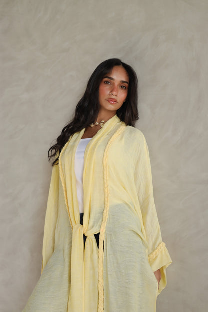 Halo Braids kimono butter yellow