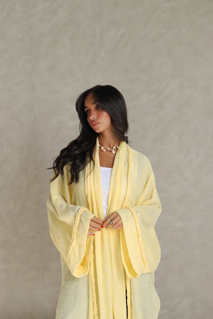 Halo Braids kimono butter yellow