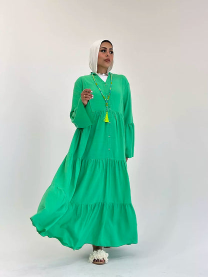 SERENITY DRESS IN PEPPER GREEN