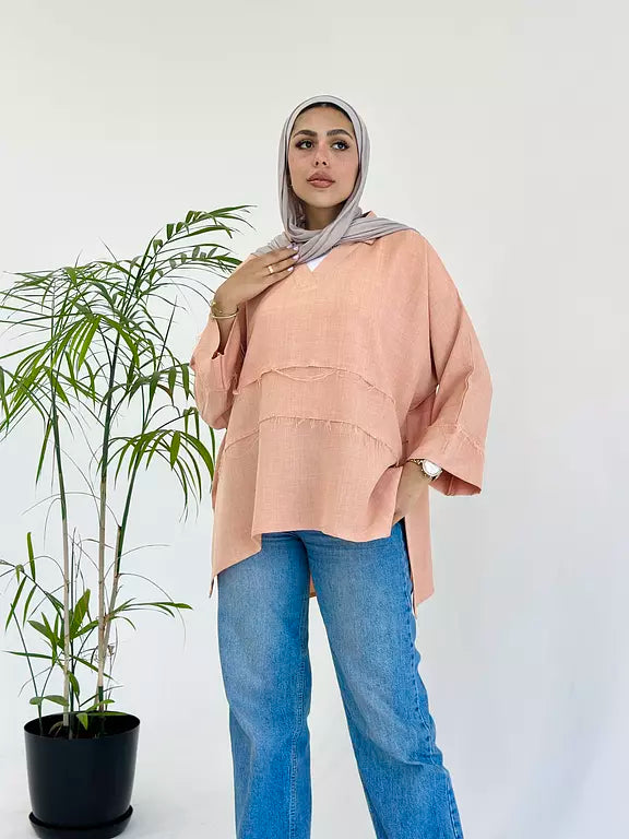 EFFORTLESS BLOUSE IN APRICOT CRUSH