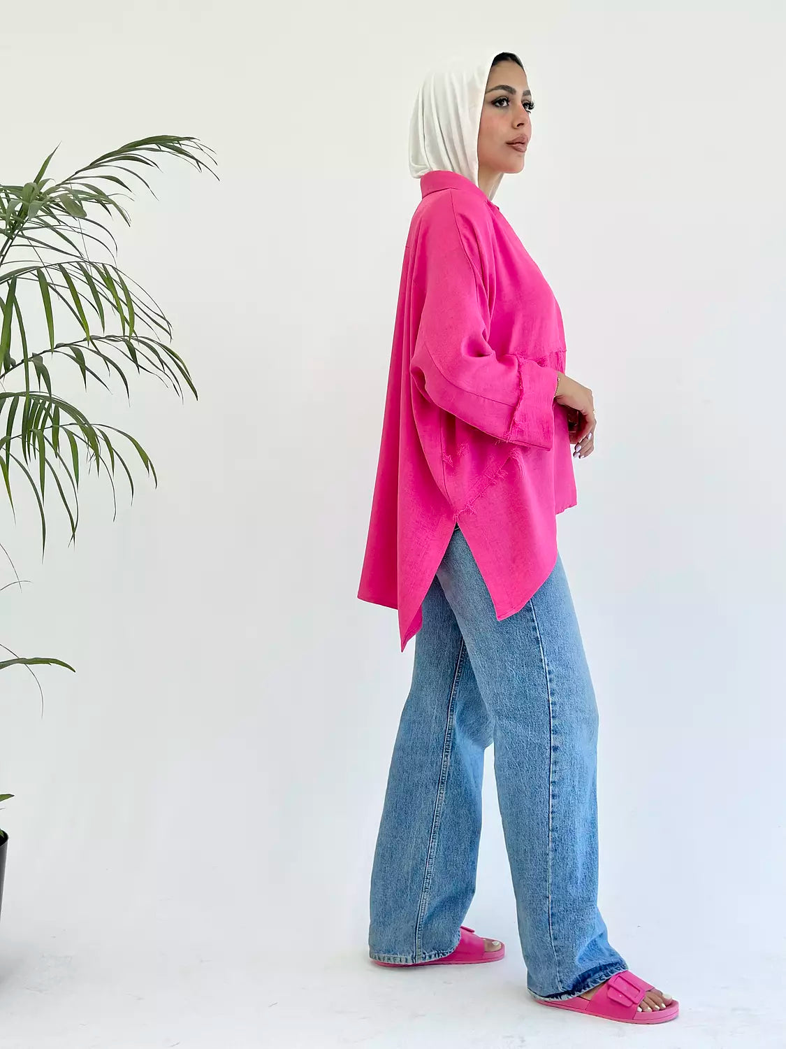 EFFORTLESS BLOUSE IN FUSCHIA
